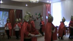 "Танец богатырей" На празднике 8 марта.