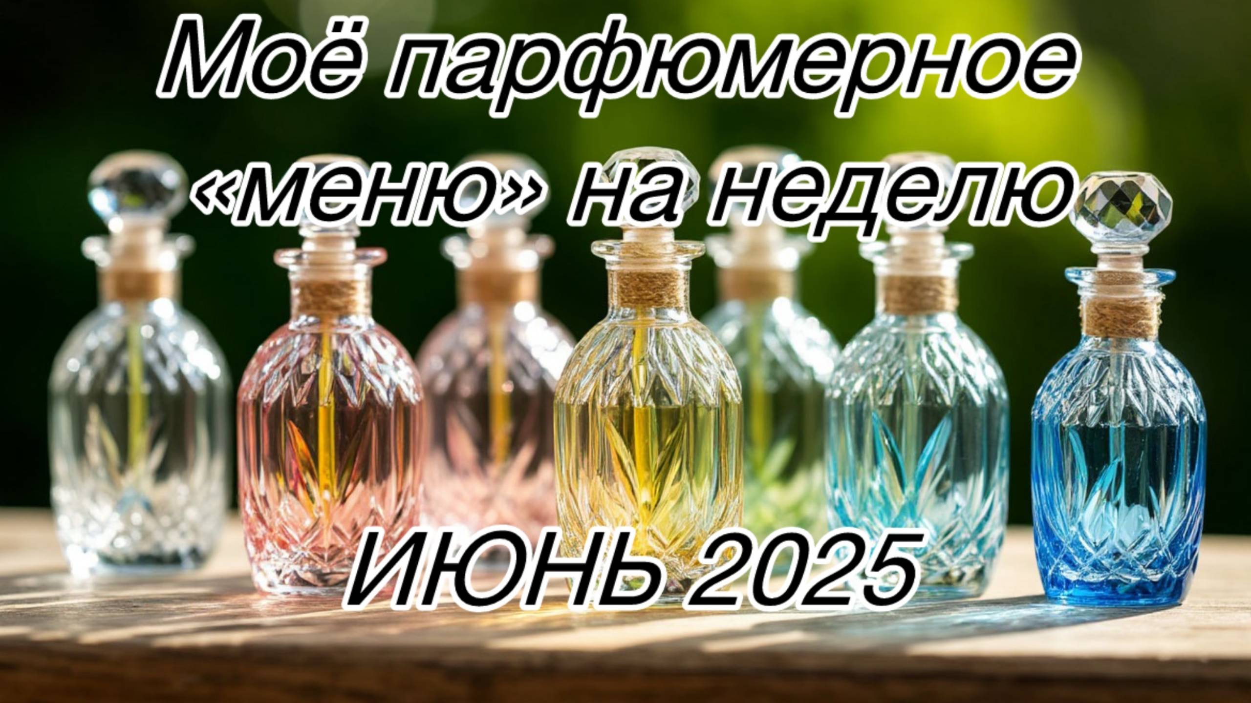 МОЁ ПАРФЮМЕРНОЕ "МЕНЮ" НА НЕДЕЛЮ.
