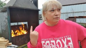 Дача. Готовим ужин на костре