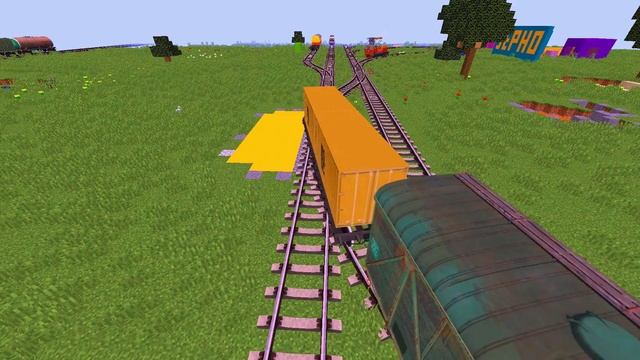 Я Построил железную дорогу в Минекрафт железная дорога, minecraft-227