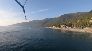 Гагра. Полёт на парашюте.