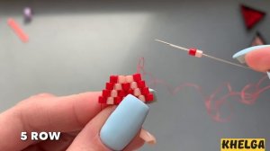Кольцо кирпичным плетением 💍