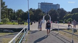 Абхазия пляж Пицунда сегодня 22 июня 2025. Какая погода сейчас, обстановка на море и курорте