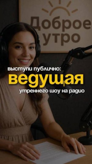 Выступи публично, как ведущий утреннего шоу
