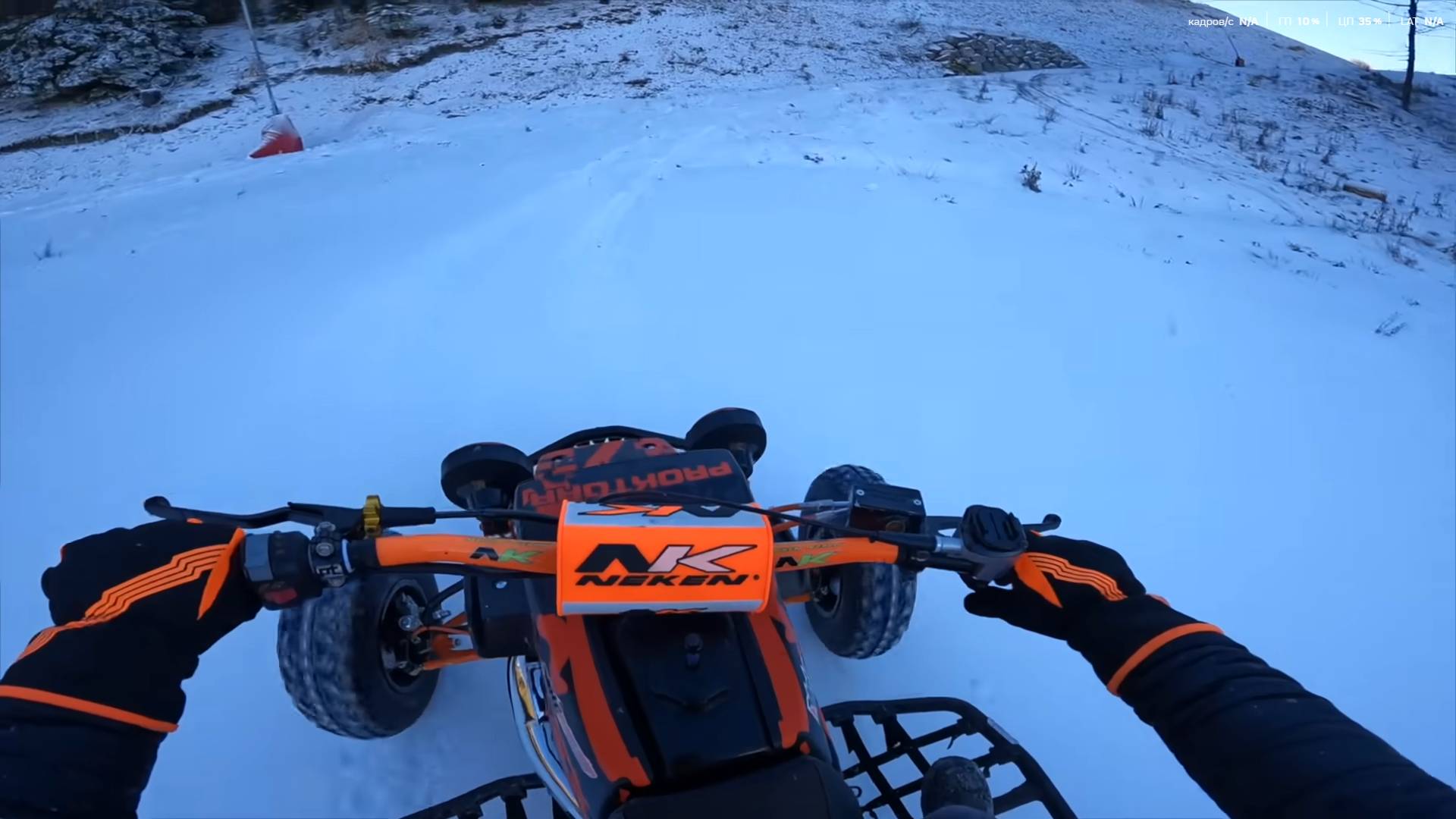 Покатушка зимой на Yamaha Banshee 350