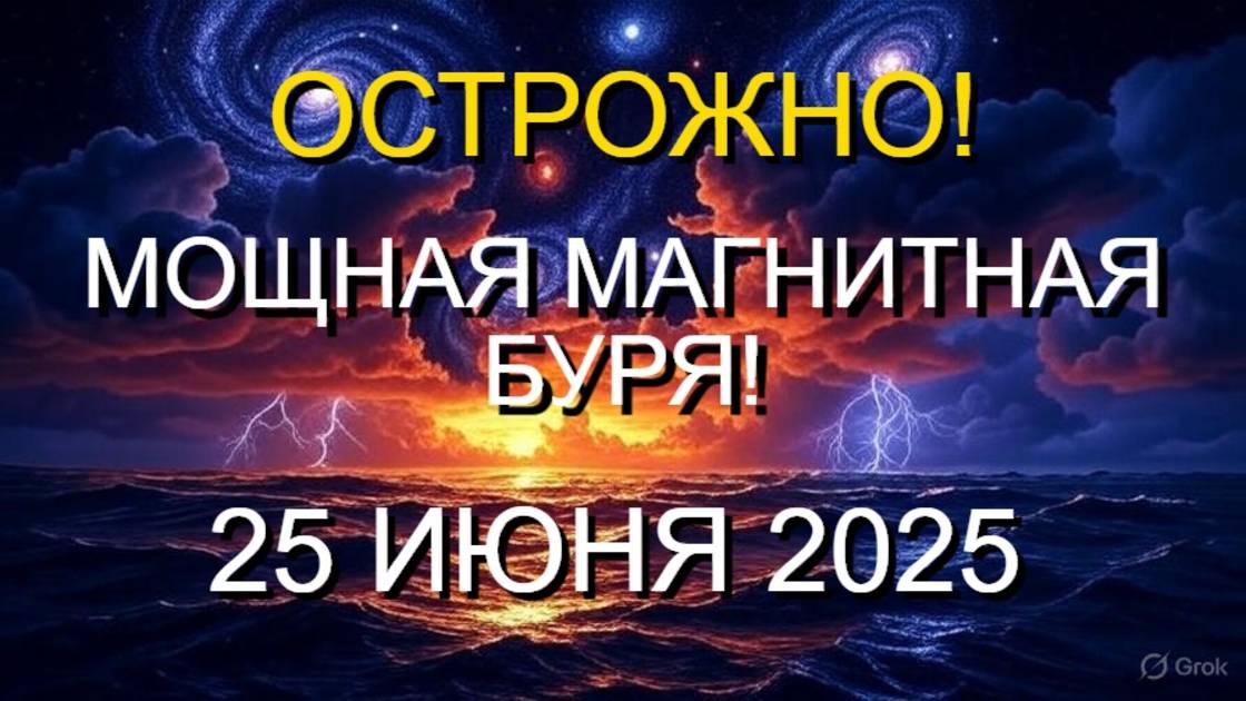 🚨 ОСТОРОЖНО! Мощная магнитная буря 25 июня 2025 — что делать, чтобы защитить здоровье!