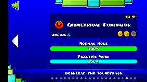 Прошёл geometrical dominator. Играю в geometry dash Lity.