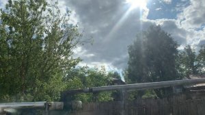 The weather outside the window in our village: прохладный  июнь