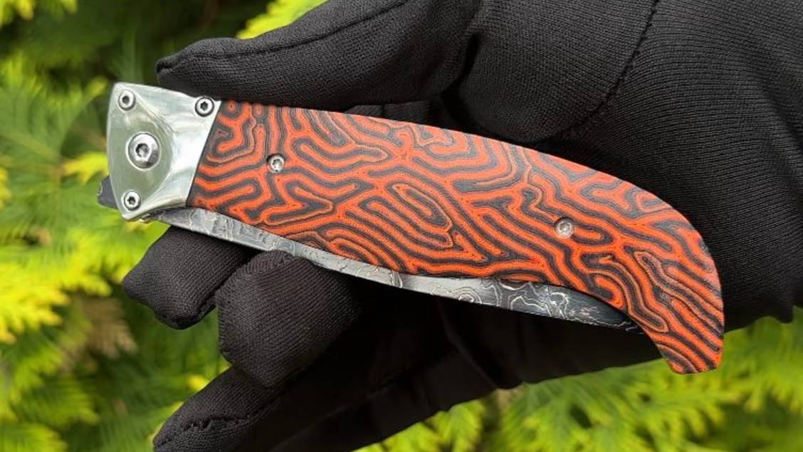 Складной нож "Лис": сталь - пятислойный ламинат смотреть онлайн