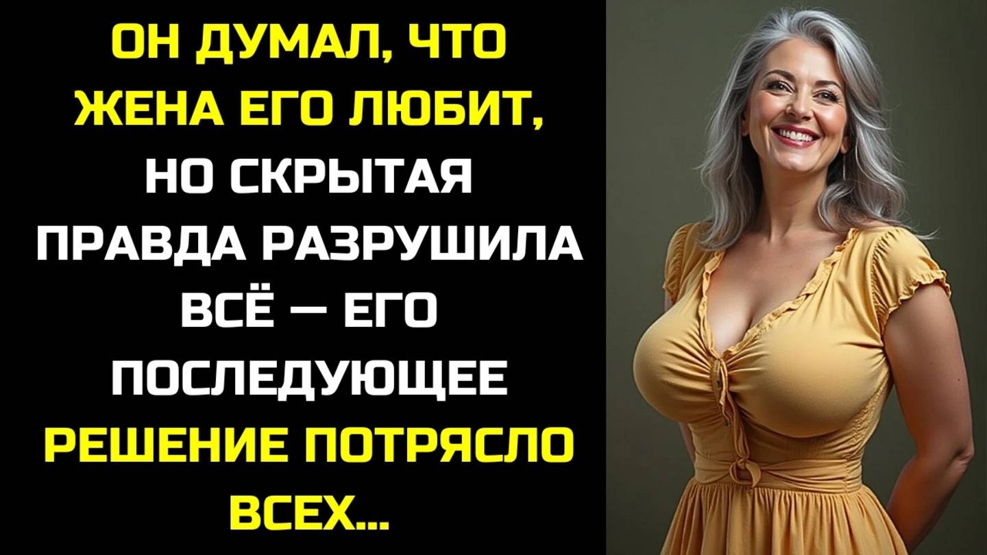 ОН ДУМАЛ, ЧТО ЖЕНА ЕГО ЛЮБИТ, НО ПРАВДА РАЗРУШИЛА ВСЁ — И ОН РЕШИЛ ДЕЙСТВОВАТЬ...