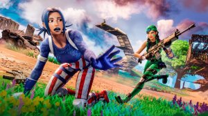 Fortnite top 4 - нуб играет, почти успел возродить напарника
