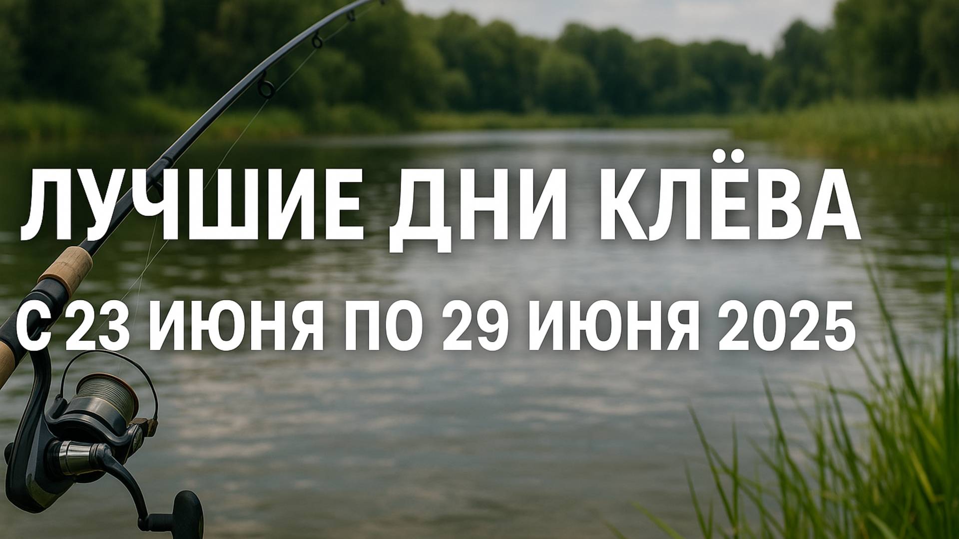 🔥 Лучшие дни клёва на этой неделе! Когда клюёт с 23 по 29 июня 2025? Узнай и лови трофей!