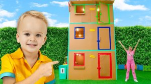 Влад и Ники. Гигантский картонный дом и другие веселые приключения для детей с Крисом!