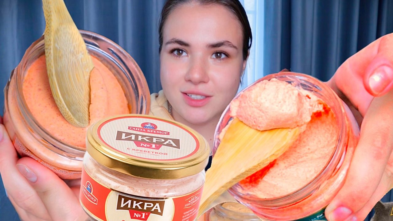 МУКБАНГ икра летит ложками ЕДИМ ШАПОЧКИ ОТ РОЛЛОВ mukbang