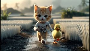 How a Broken Cat and a Scared Bunny Found Each Other in the Deep Blue #catvideos