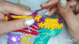 Шестой элемент "Чудесный квадрат" 🧶МК-авантюра🧶 Вяжем вместе легко и просто 🧶