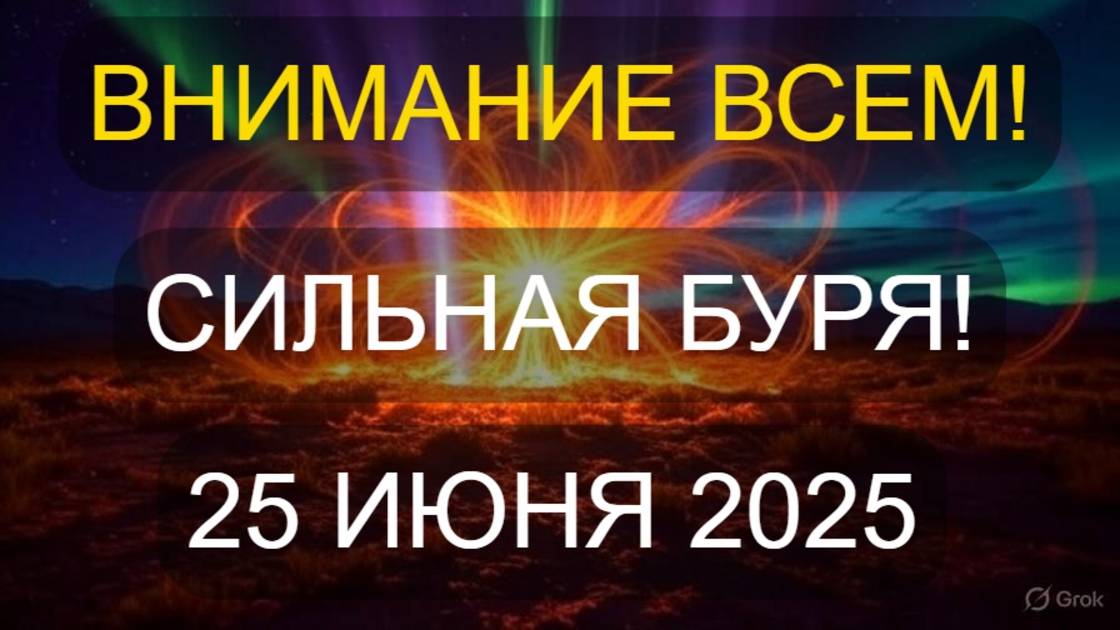 🚨 ВНИМАНИЕ! Мощная магнитная буря 25 июня 2025 — как защититься и не пострадать!