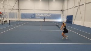 22.06.2025. Высшая лига. Романово. В.Семенова - А.Будюкин 0-2 (2-6; 2-6)
