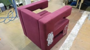 "Кресло - Бресло" бордовое на заказ от компании Divan78&Design.