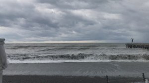 Ливень в Сочи / Дагомыс / Шторм, волны на море