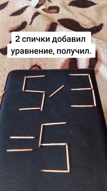 сможешь добавить 2 спички, получить верное уравнение?.mp4