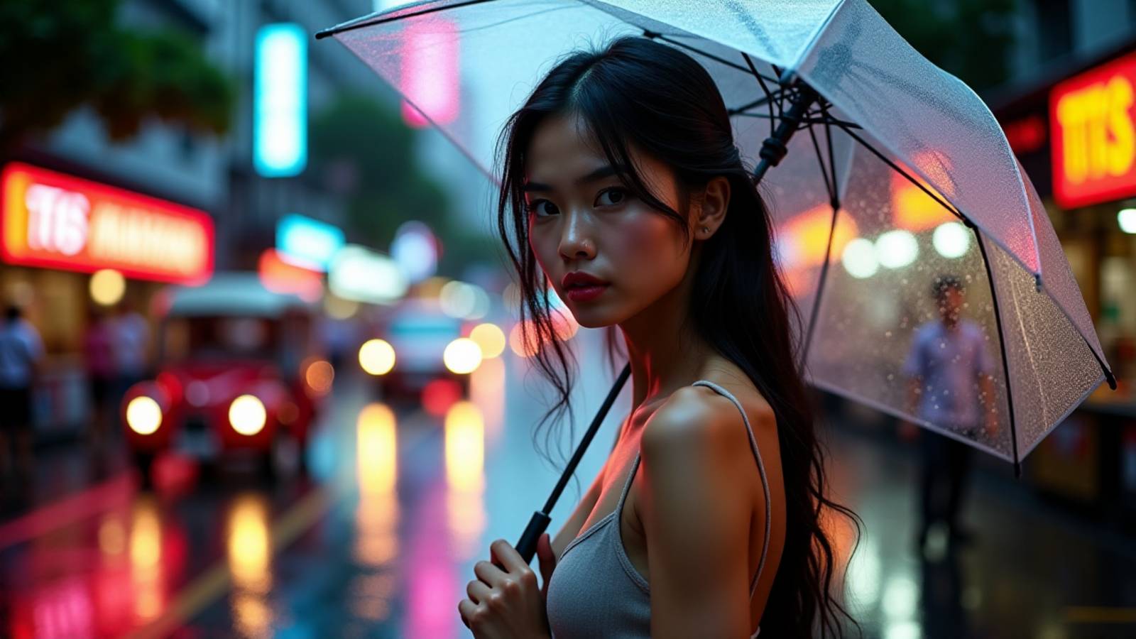 Сукхумвит под дождём 🌧️ Атмосферная прогулка по Бангкоку 🇹🇭 Вечерняя жизнь Таиланда