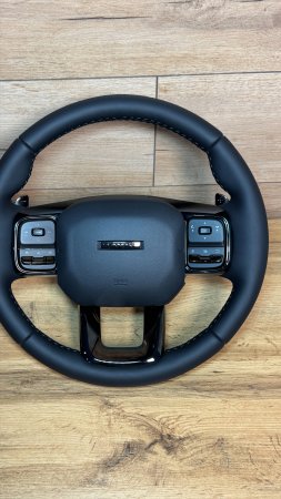 Haval H9 - перетяжка руля в натуральную кожу с утолщением