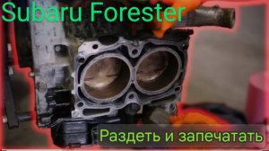 Двигатель Subaru Forester снятие и установка помпы, масляного поддона двигателя, уплотнения КВ