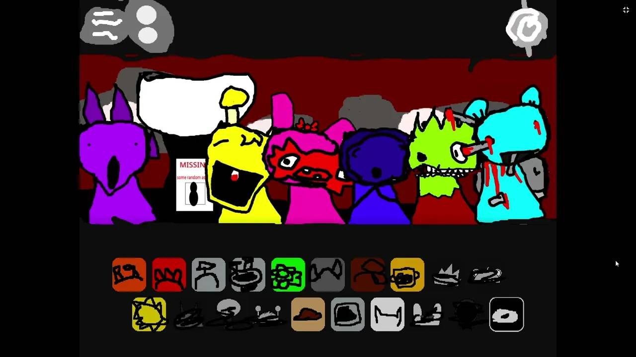 Спрунки, но сделанные в растровом изображении - песня Incredibox Sprunki