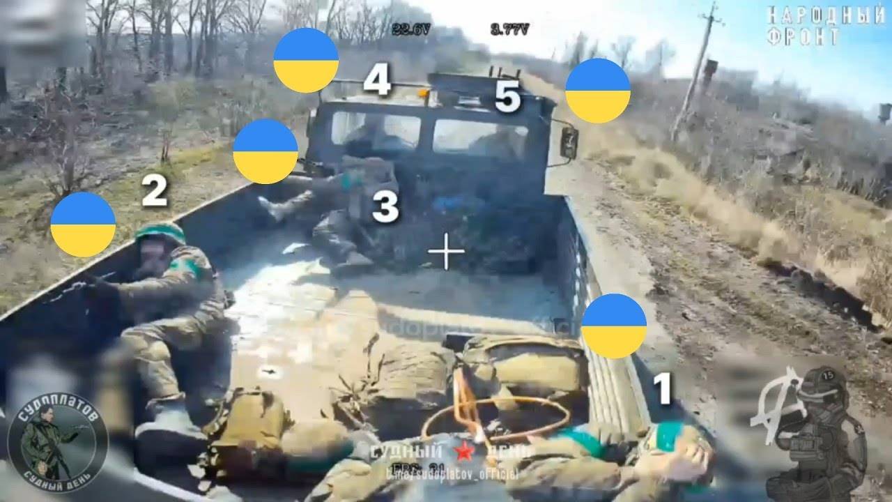 Шокирующее! Российский FPV дрон поражает грузовик с пехотой.