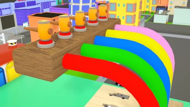 Прыгающие машины , Детские песни , милая детская игрушечная машинка