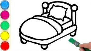 Рисуем кровать. Детям и начинающим
