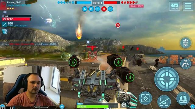 Robot Warfare бой против RW-=Бай_Кольо=-RW, Манит, Player_1450e ○ Робот на луне