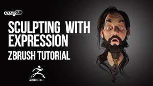 Полный урок по скульптингу лица с выражением в ZBrush | Создание стилизованной головы