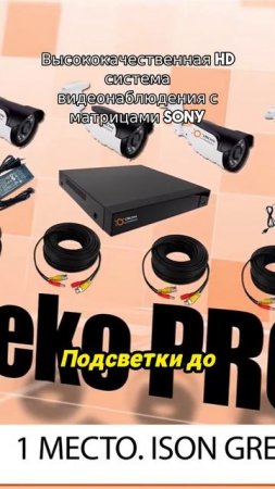 Высококачественная HD система видеонаблюдения с матрицами Sony