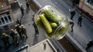 На украине защищая мужчину от ТЦК в них бросали банки с огурцами