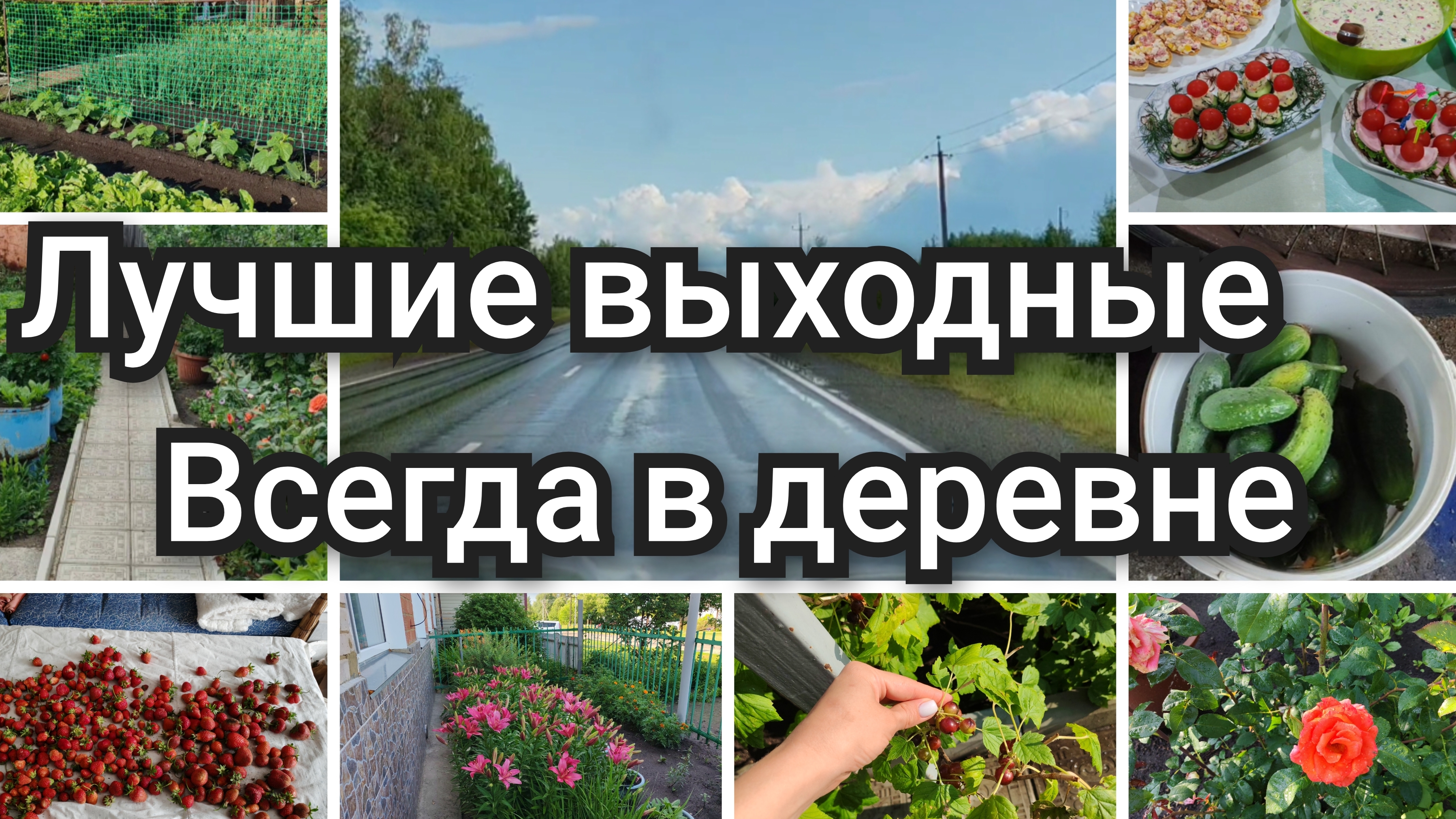 ВЛОГ:Лучшие выходные-это выходные в деревне👍Семейные выходные💫/Вкусно кормят😋/Большой урожай🍓🥒?