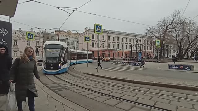 Поездка на трамвае 71-931М Витязь МОСКВА по маршруту №39 (м.Чистые пруды - м.Университет) 19.03.2025