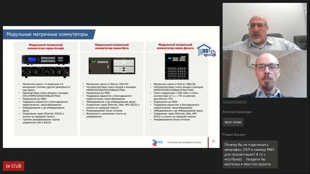 Актуальные мультимедиа решения от компании RMS. Запись мастер-класса