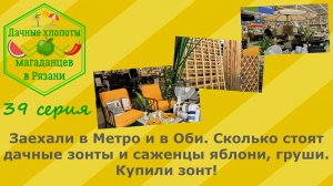 Метро и Оби в Рязани. Сколько стоят дачные зонты, саженцы яблони, груши. Мы купили зонт! 39 серия