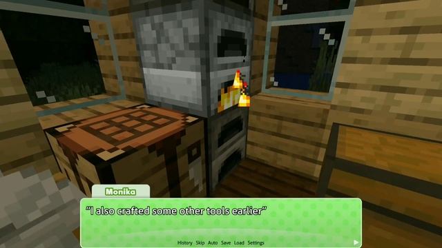 Литературный Клуб Моника играет в МайнКрафт часть 1