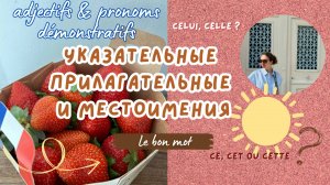 Указательные прилагательные и местоимения во французском