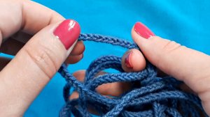 Полый шнур из двух петель спицами. Мастер-класс. Вязание