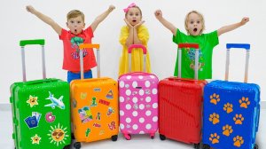 Влад и Ники. Челлендж в аэропорту с Крисом и другие веселые истории для детей!