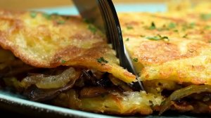 Картофельный пирог с грибами