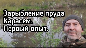 Зарыбление пруда карасем, мой первый опыт.