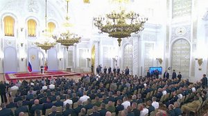 Владимир Путин встретился в Кремле с лучшими выпускниками военных и силовых вузов
