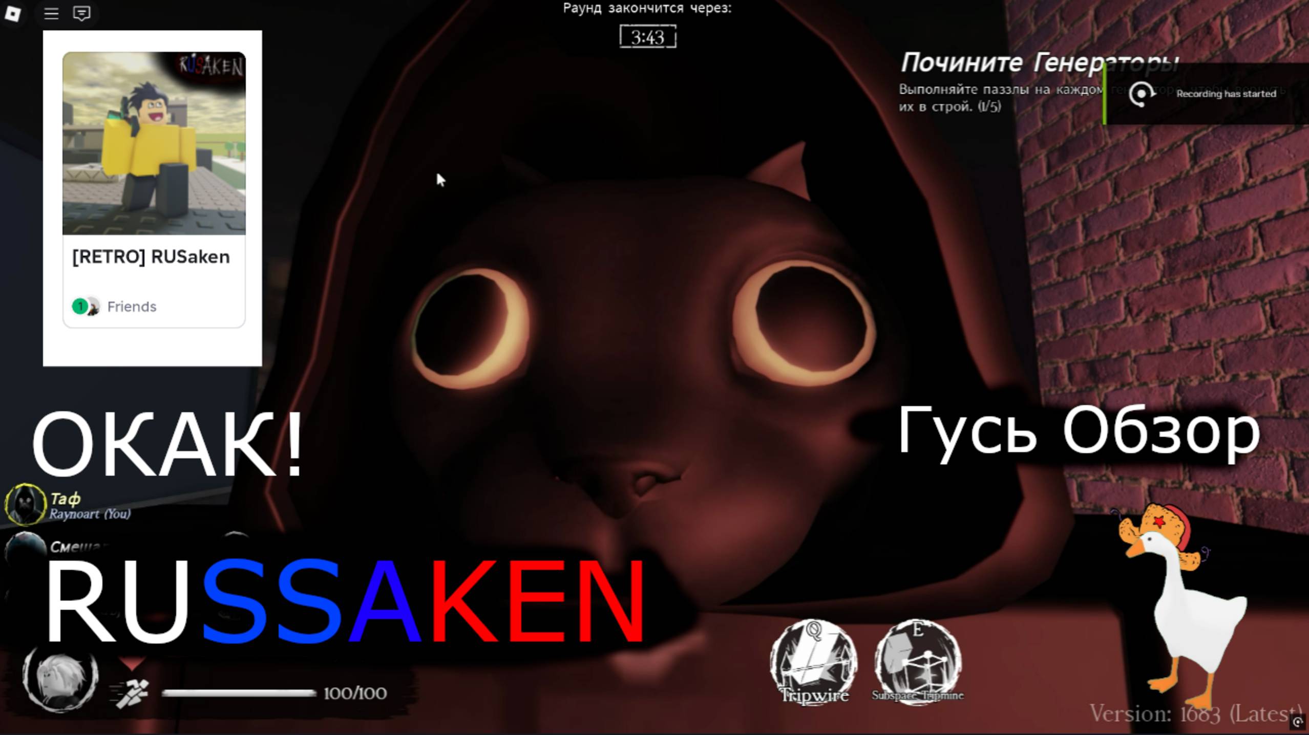 Гусь Обзор RUSAKEN ROBLOX
