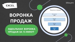 $ Обзор урока "Как сделать воронку продаж в Excel красиво. Пошаговый урок."