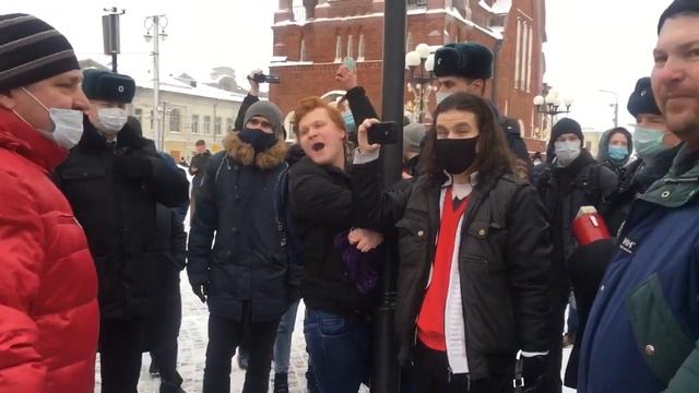Митинг в защиту Навального. Задержание Белякова